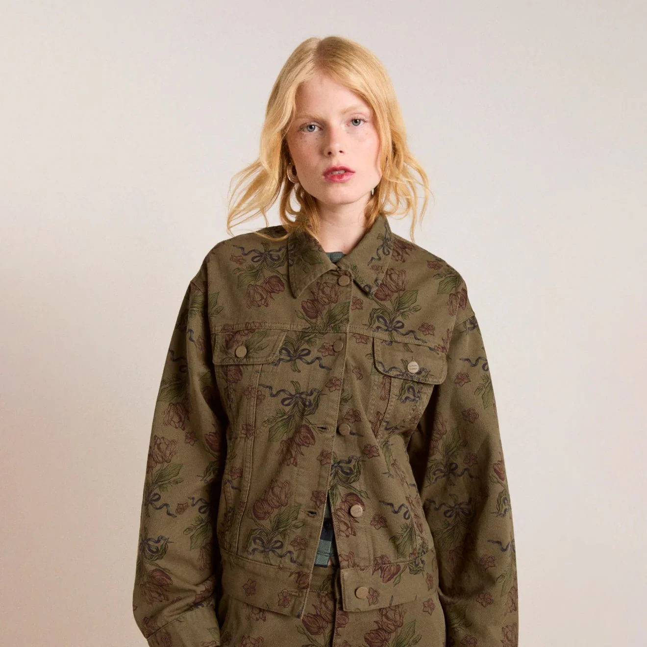 Damson Madder Stacia Jacket Overdye Tulip Khaki - Image 4