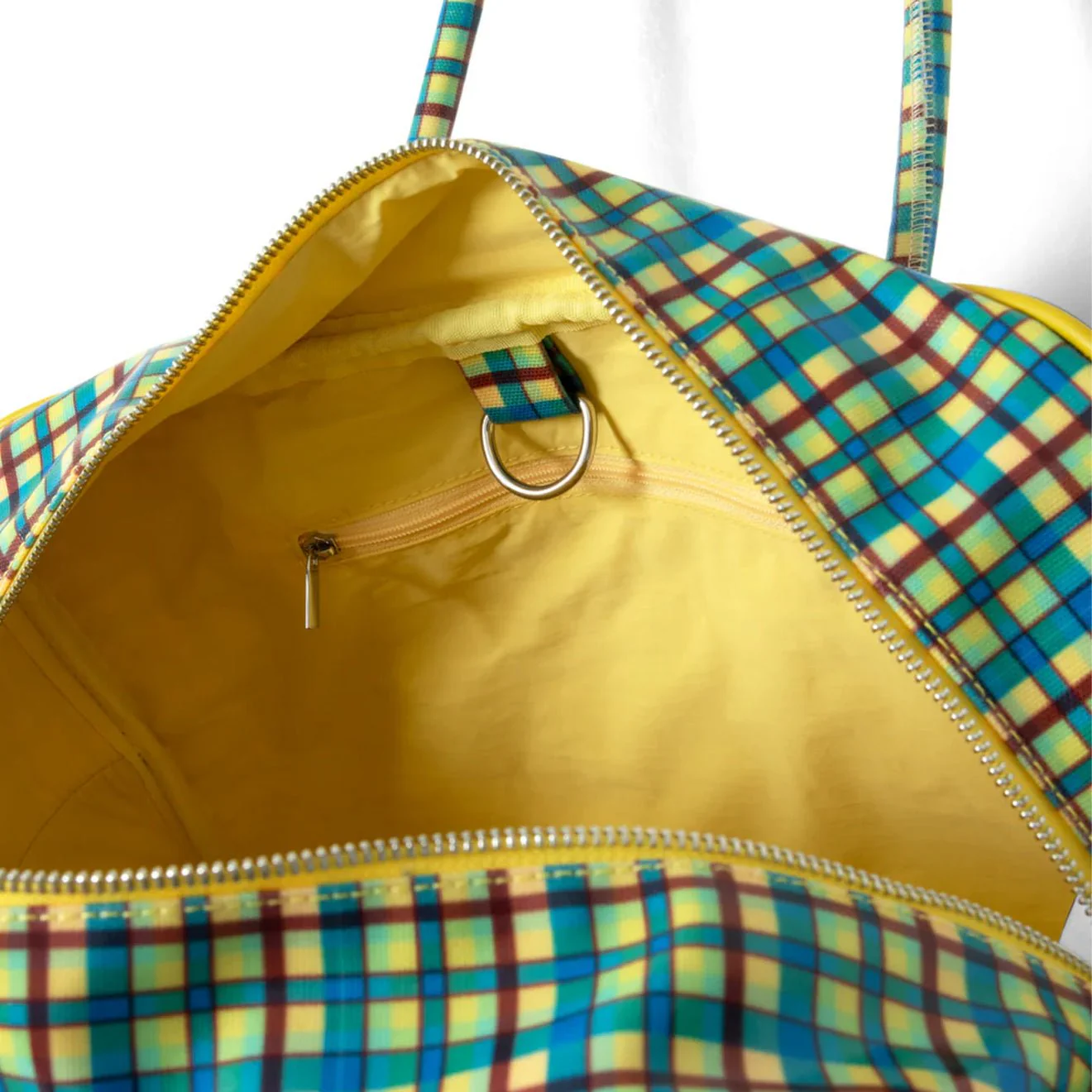 Damson Madder Truro Coated Holdall Zesty Check - Image 7