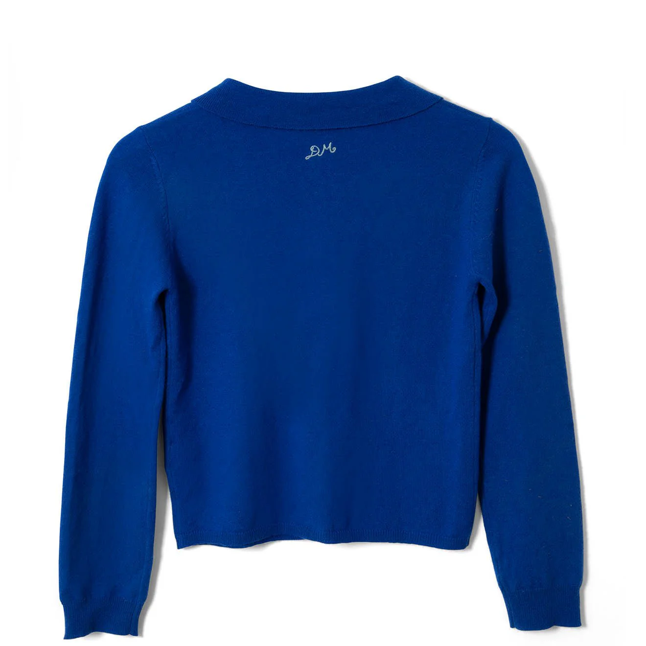 Damson Madder Voula Fine Gauge Cardigan Blue - Image 2
