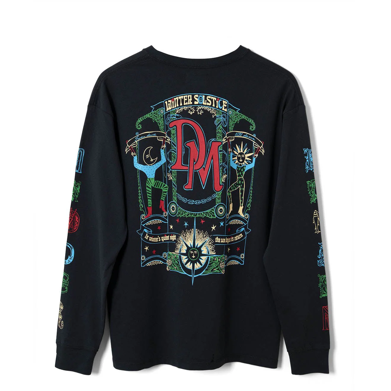 Damson Madder Winter Solstice L/S Tee Charcoal - Image 2
