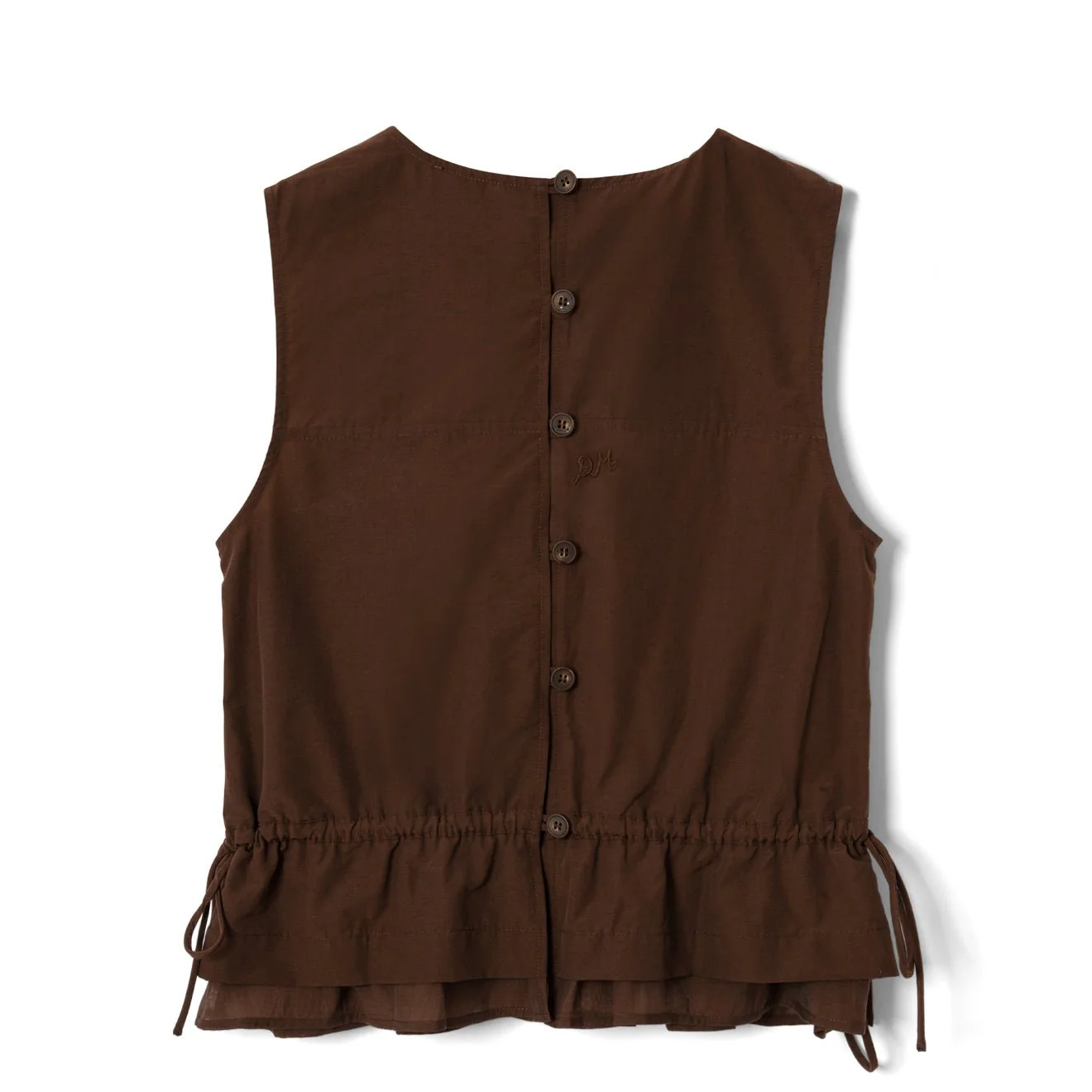 Damson Madder Womens Ailani Sheer Panel Blouse Choc - Image 2