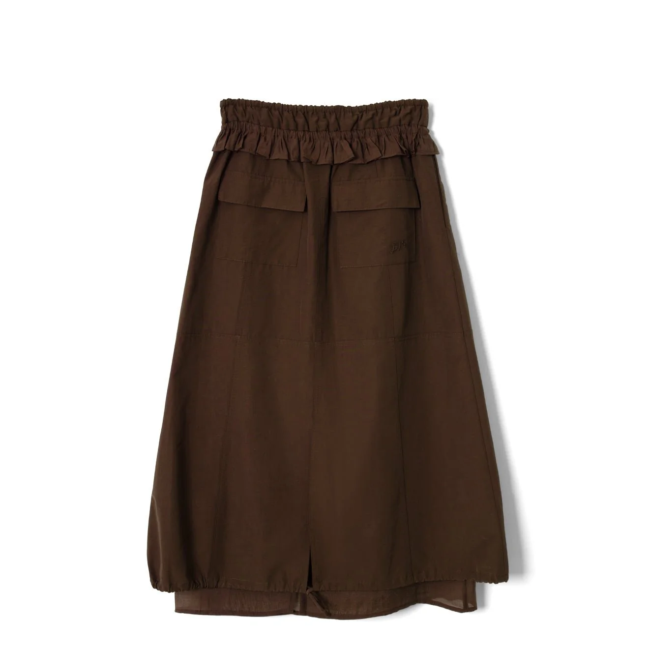 Damson Madder Womens Amber Panel Midi Skirt Choc - Image 2