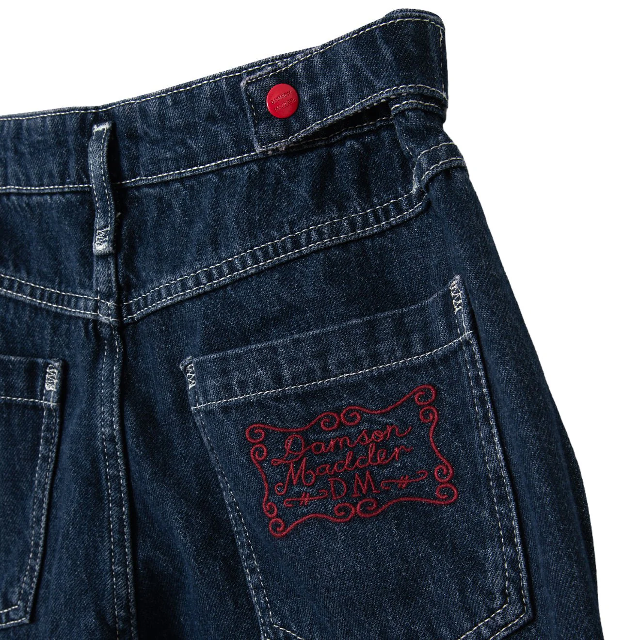 Damson Madder Womens Annie Denim Shorts Indigo - Image 3