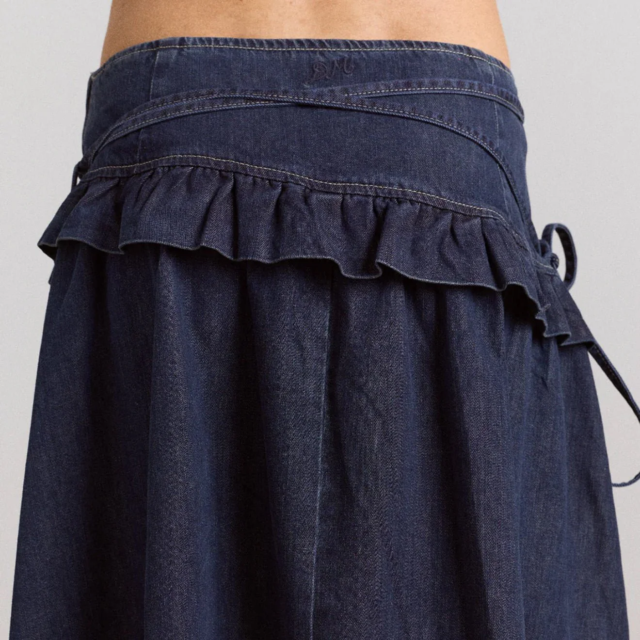 Damson Madder Womens Bellamie Skirt Dark Indigo - Image 10