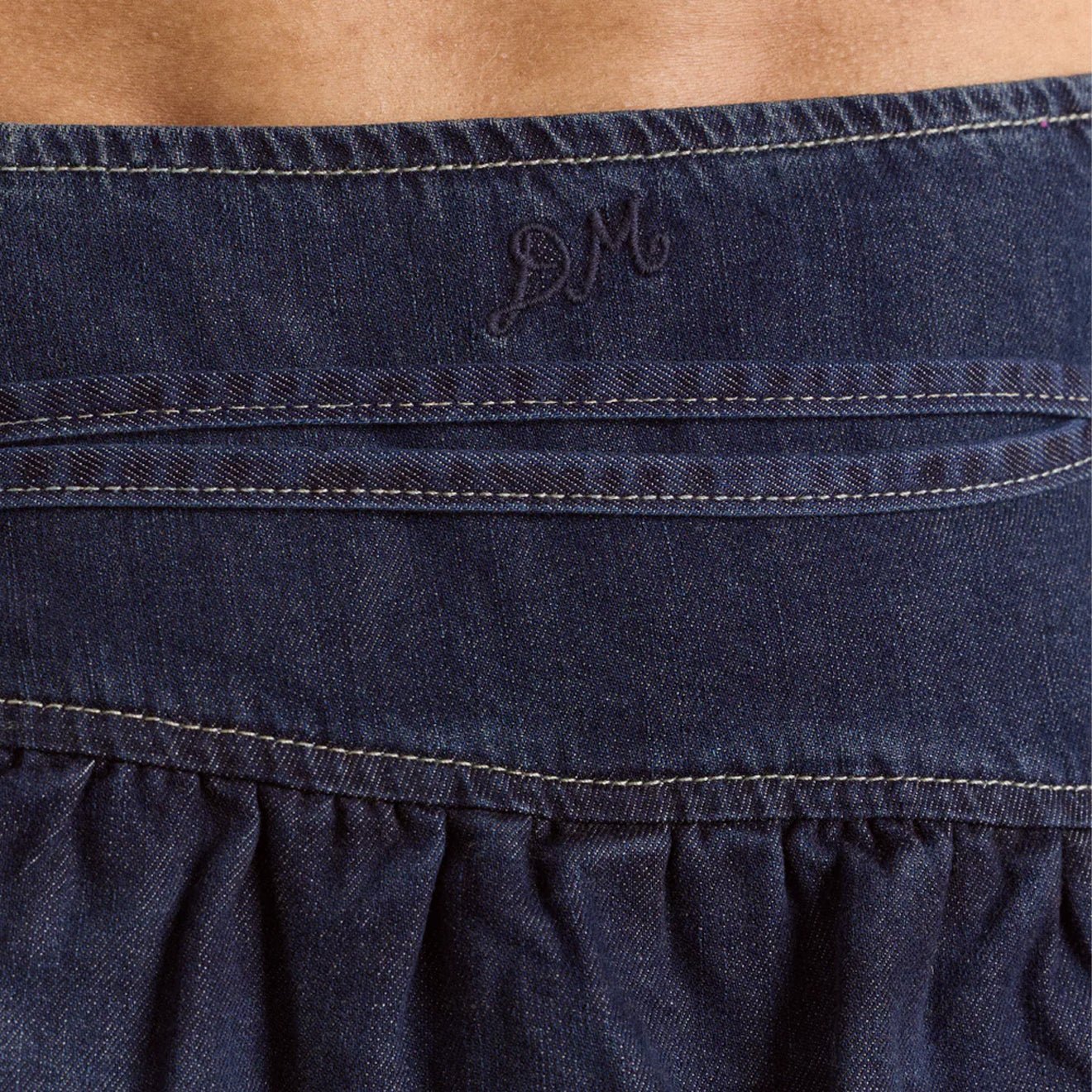 Damson Madder Womens Bellamie Skirt Dark Indigo - Image 11