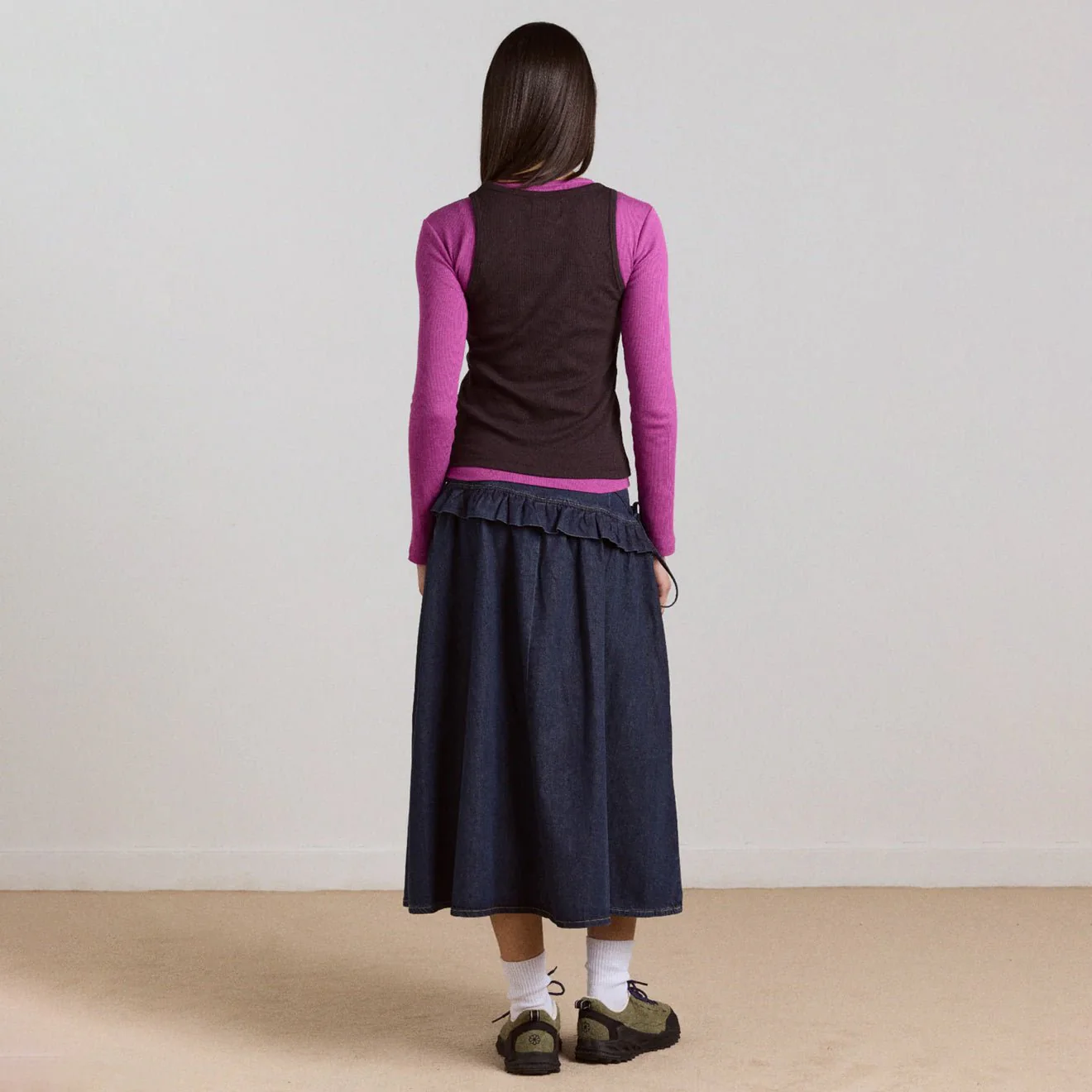 Damson Madder Womens Bellamie Skirt Dark Indigo - Image 5