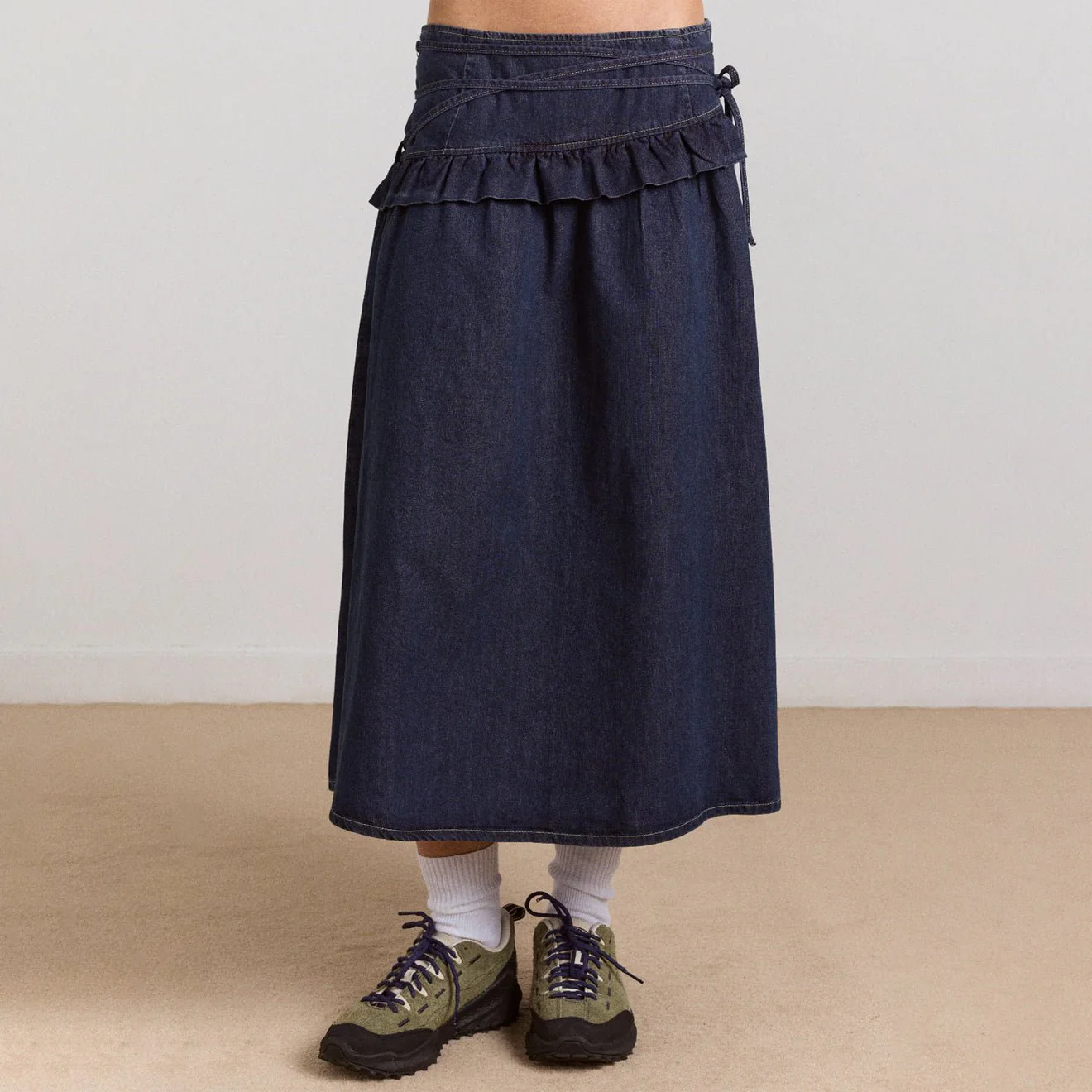 Damson Madder Womens Bellamie Skirt Dark Indigo - Image 7