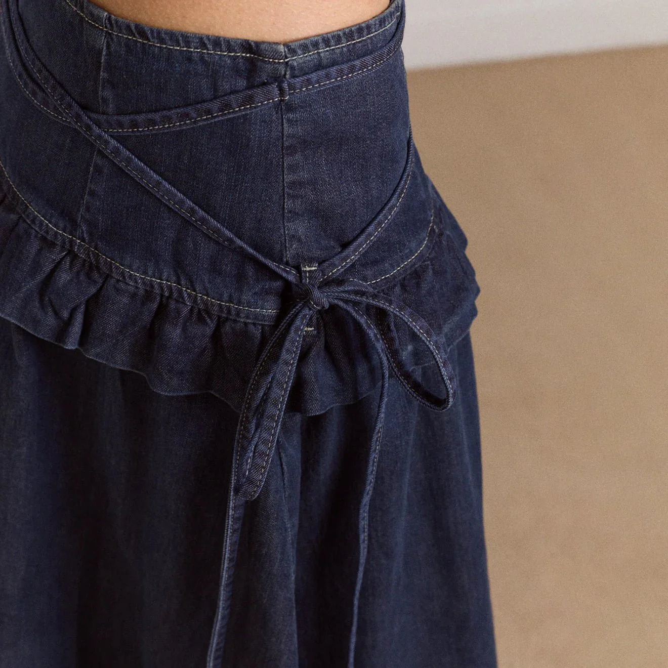 Damson Madder Womens Bellamie Skirt Dark Indigo - Image 9