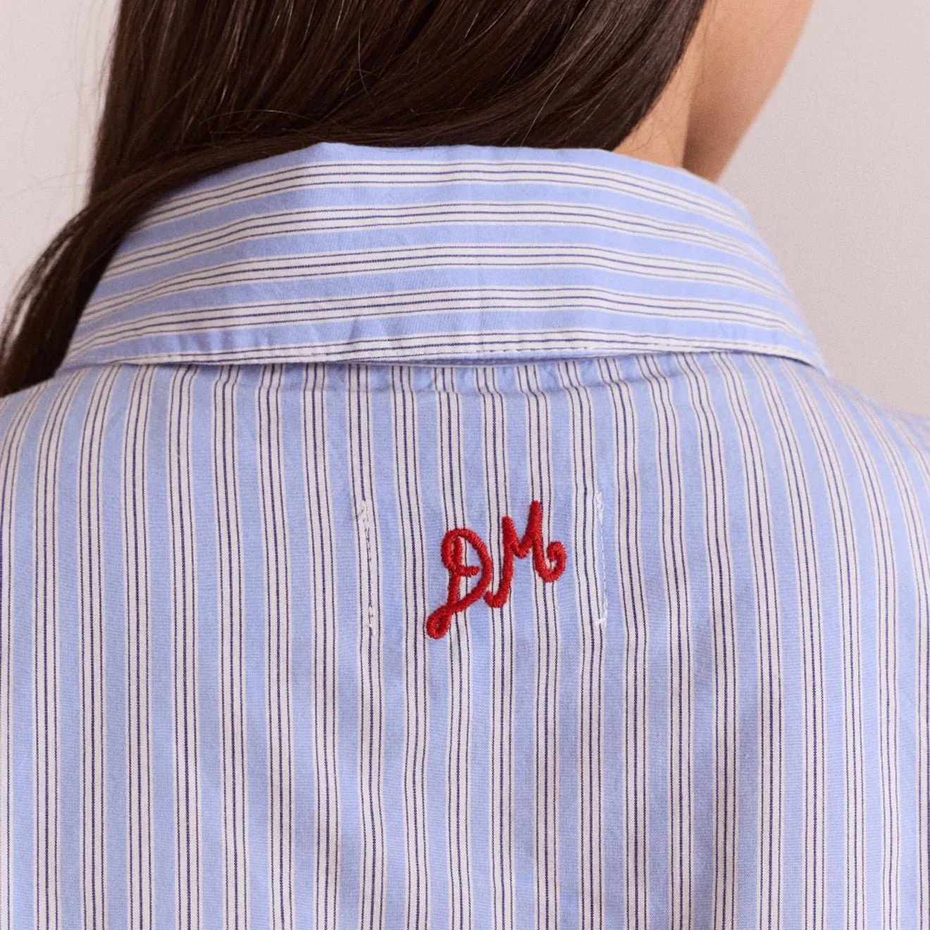 Damson Madder Womens Ebba Shirt Mini Business Stripe - Image 9