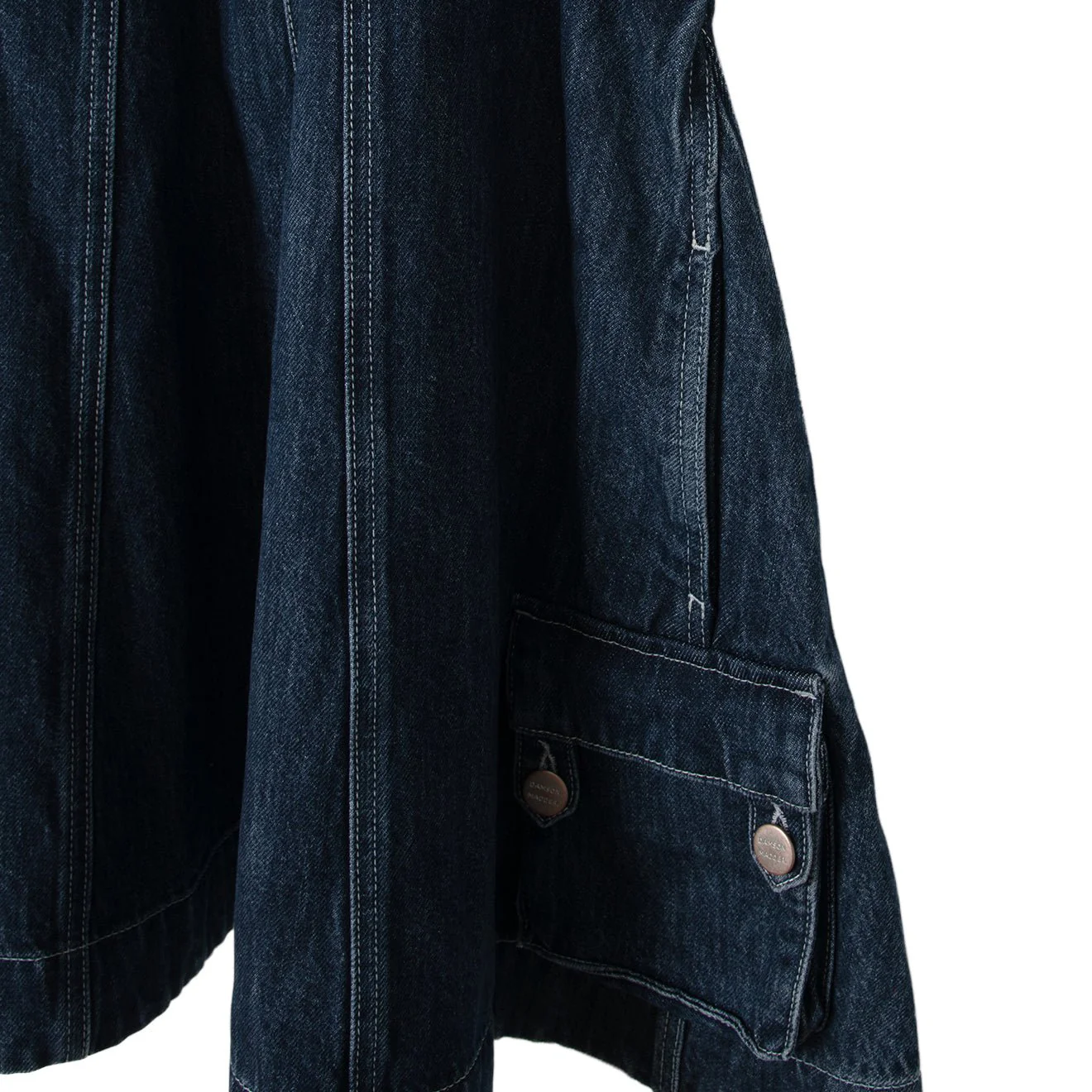 Damson Madder Womens Immy Mini Dress Dark Wash - Image 4