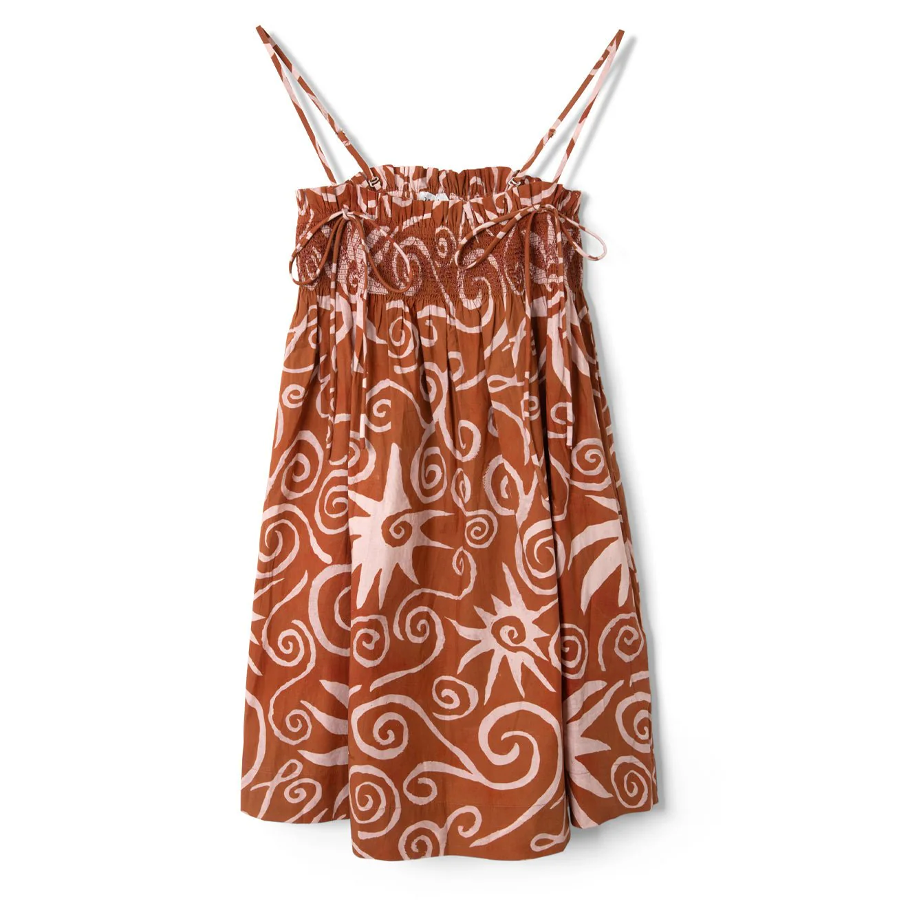 Damson Madder Womens Lilo Mini Dress Swirl Print - Image 2