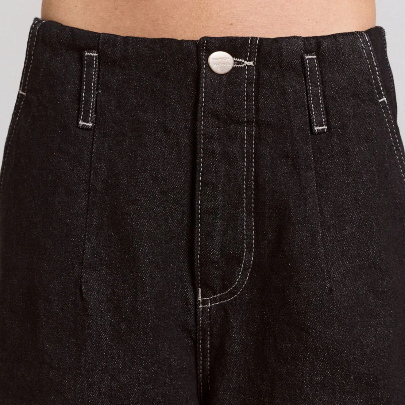 Damson Madder Womens Loose Fit Pascal Jeans Black Wash - Image 7