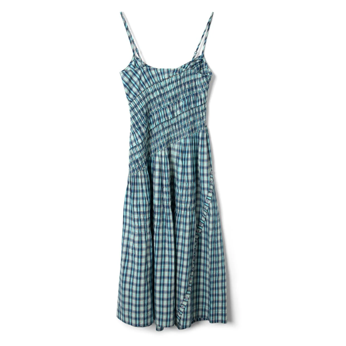 Damson Madder Womens Lyra Midi Dress Tomboy Check - Image 2