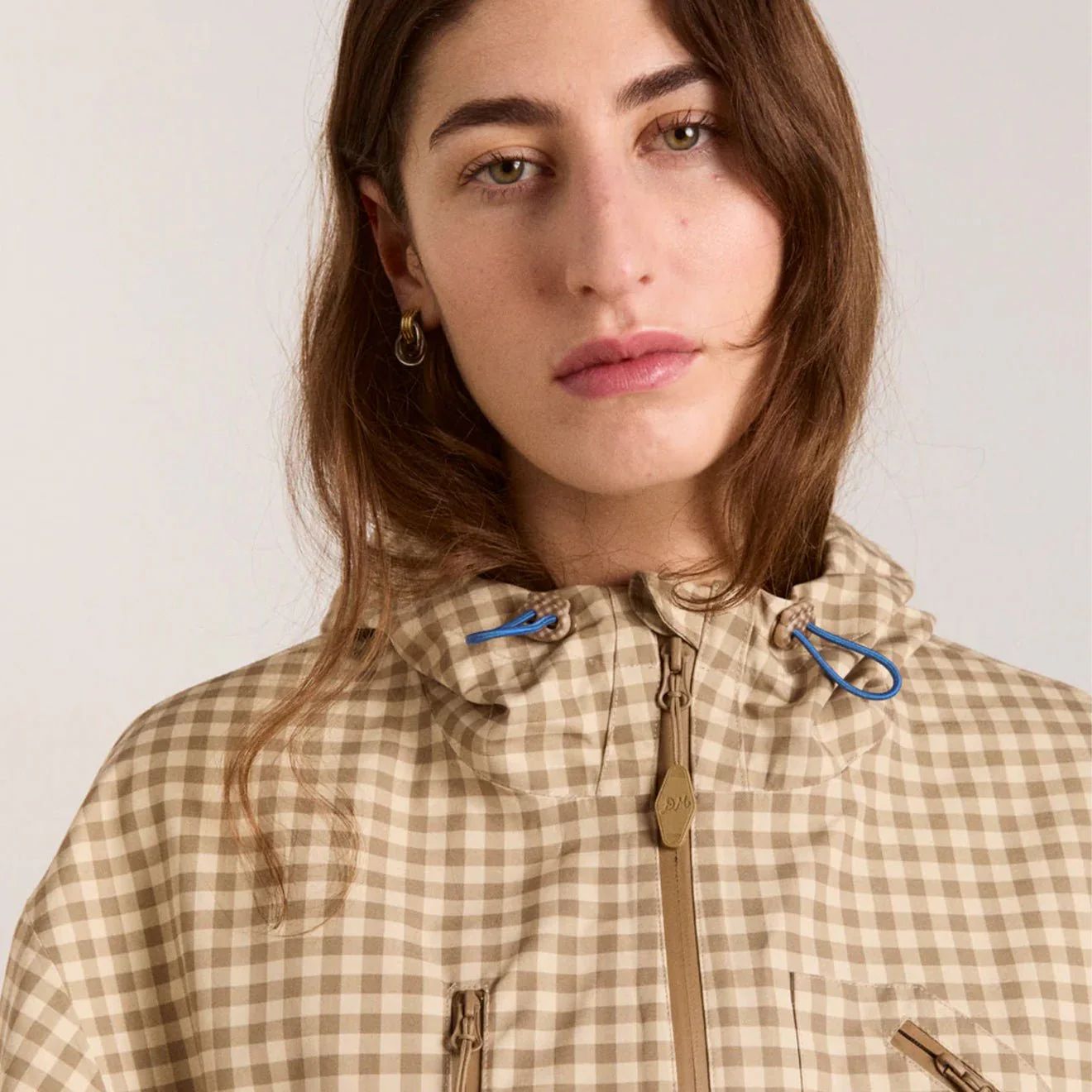Damson Madder Womens Matilda Raincoat Gingham - Image 8