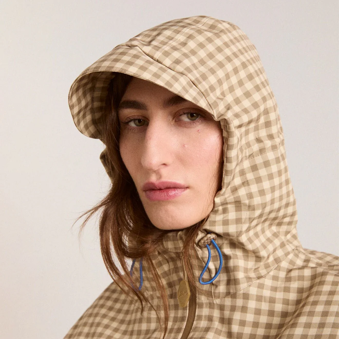 Damson Madder Womens Matilda Raincoat Gingham - Image 9