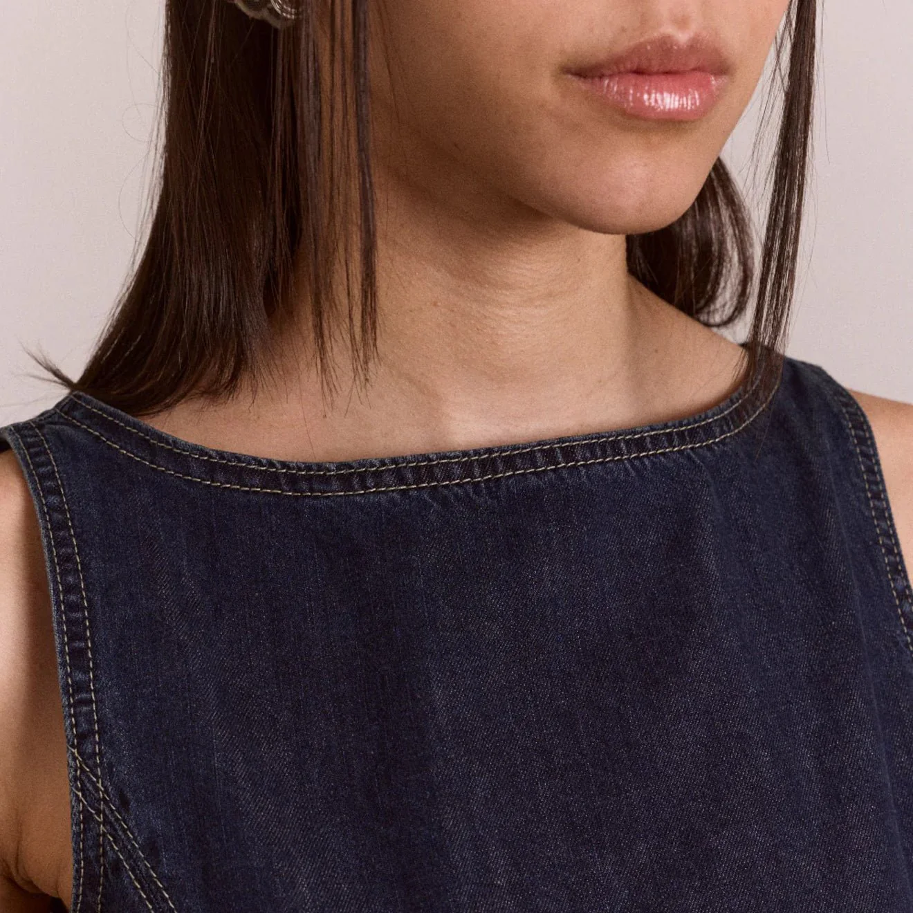 Damson Madder Womens Maxime Top Dark Indigo - Image 8
