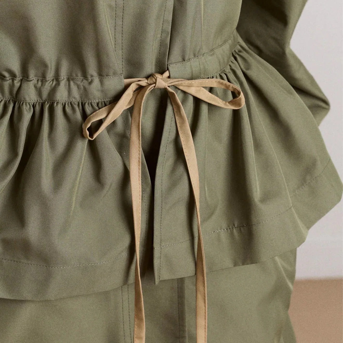 Damson Madder Womens Multi-Wear Myrtle Trench Khaki - Image 17