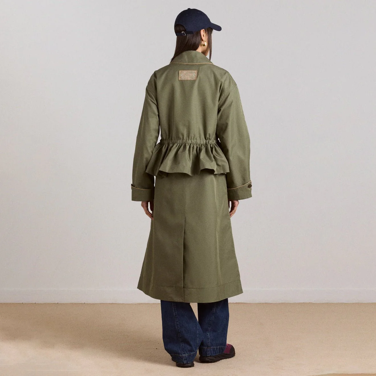 Damson Madder Womens Multi-Wear Myrtle Trench Khaki - Image 6