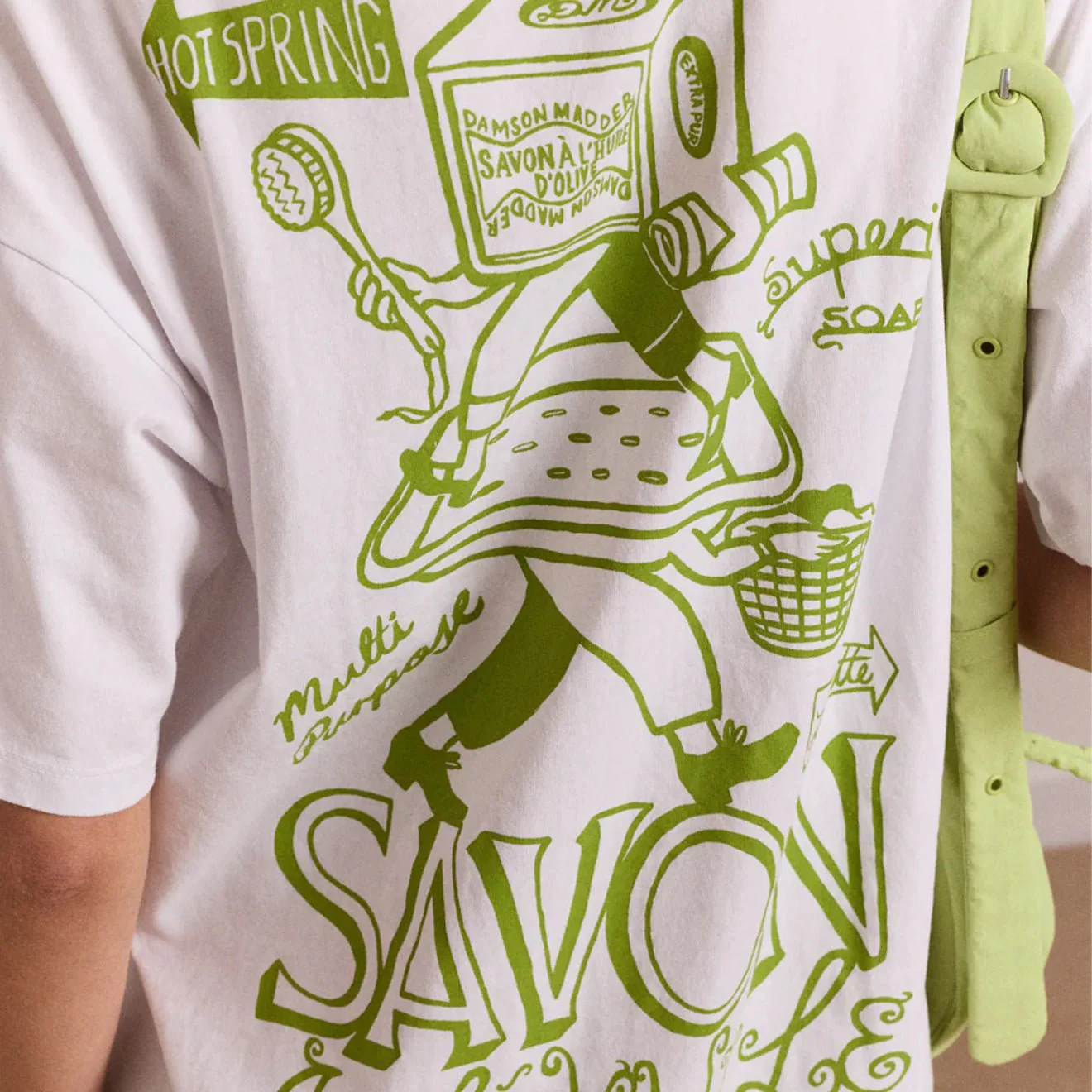 Damson Madder Womens Savon Graphic Tee White - Image 6