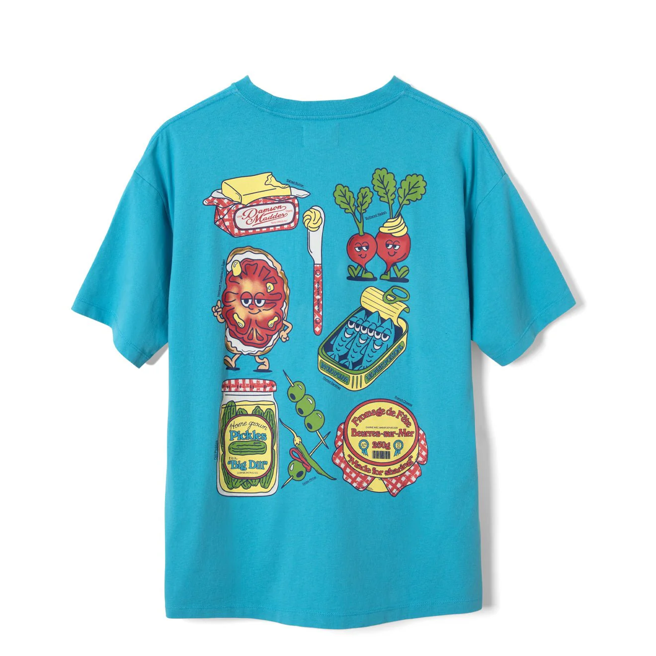 Damson Madder Womens Snack Plate Graphic Tee Blue - Image 2