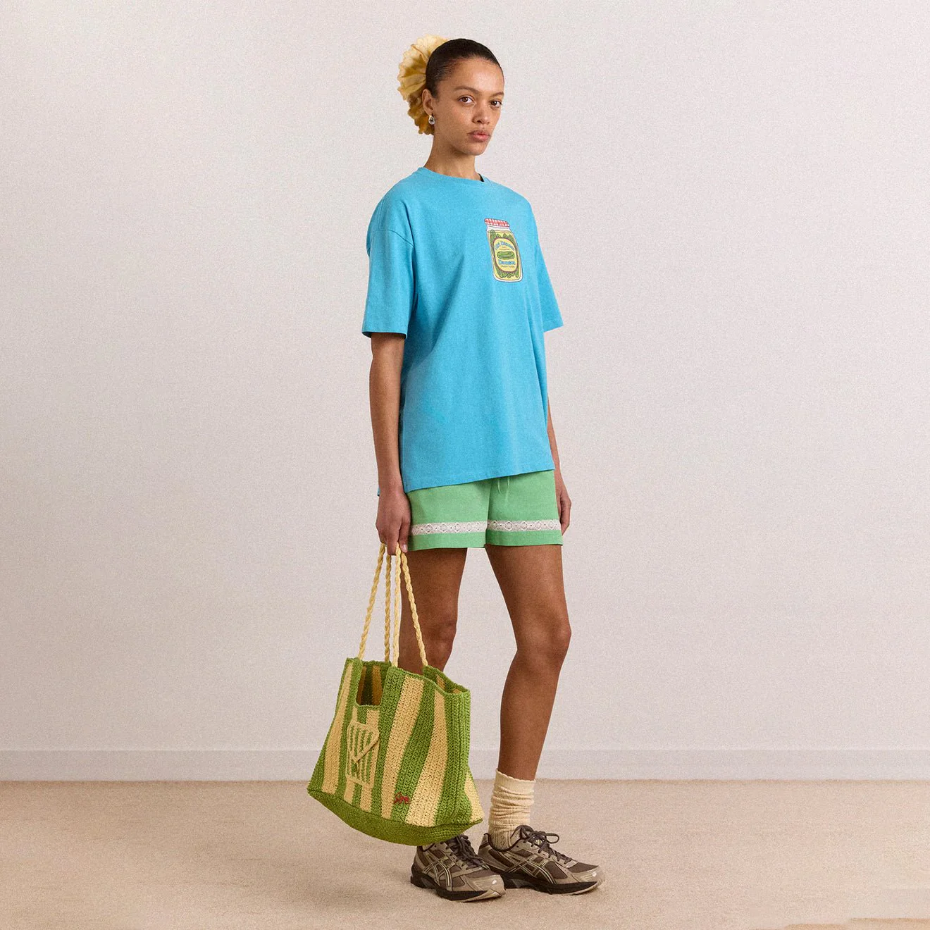 Damson Madder Womens Snack Plate Graphic Tee Blue - Image 4