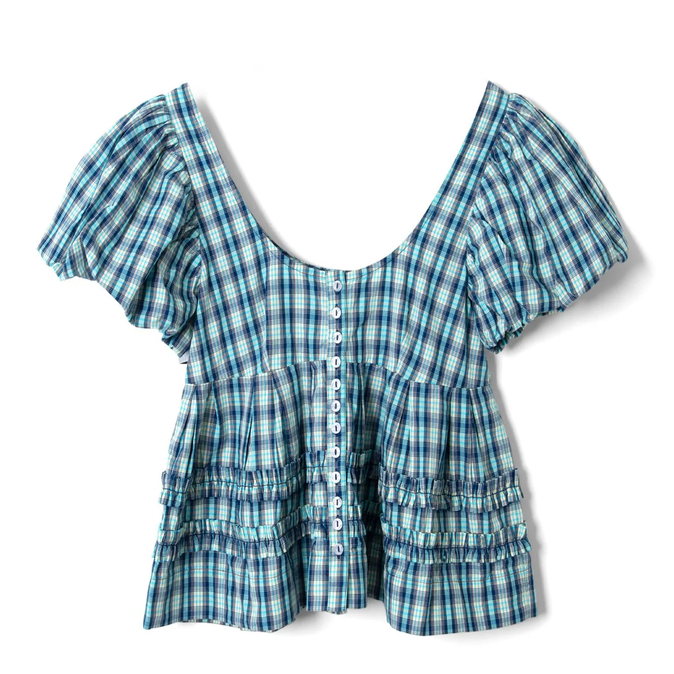 Damson Madder Womens Summer Joy Blouse Tomboy Check