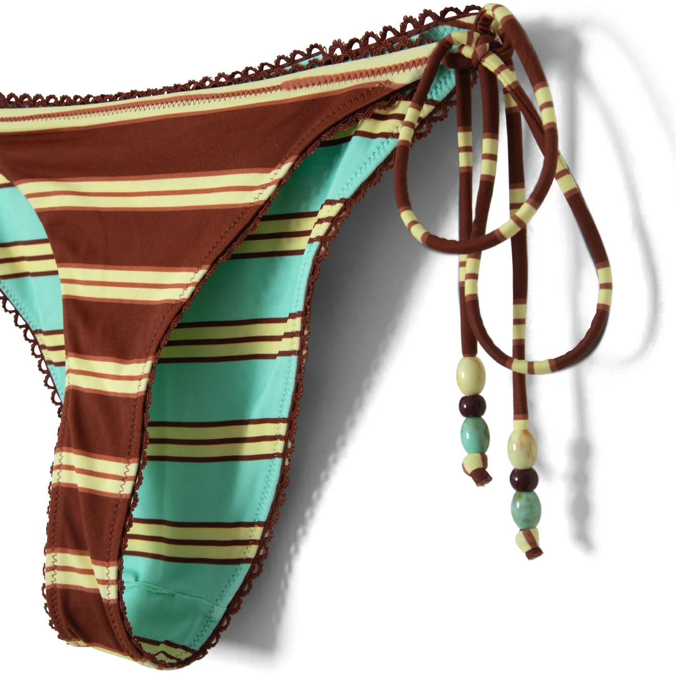 Damson Madder Womens Trudi Reversible Bikini Bottom Mix Stripe - Image 5