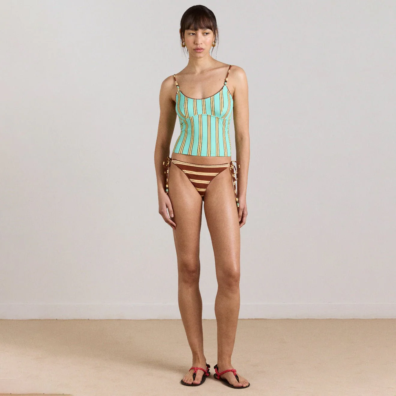 Damson Madder Womens Trudi Reversible Bikini Bottom Mix Stripe - Image 8