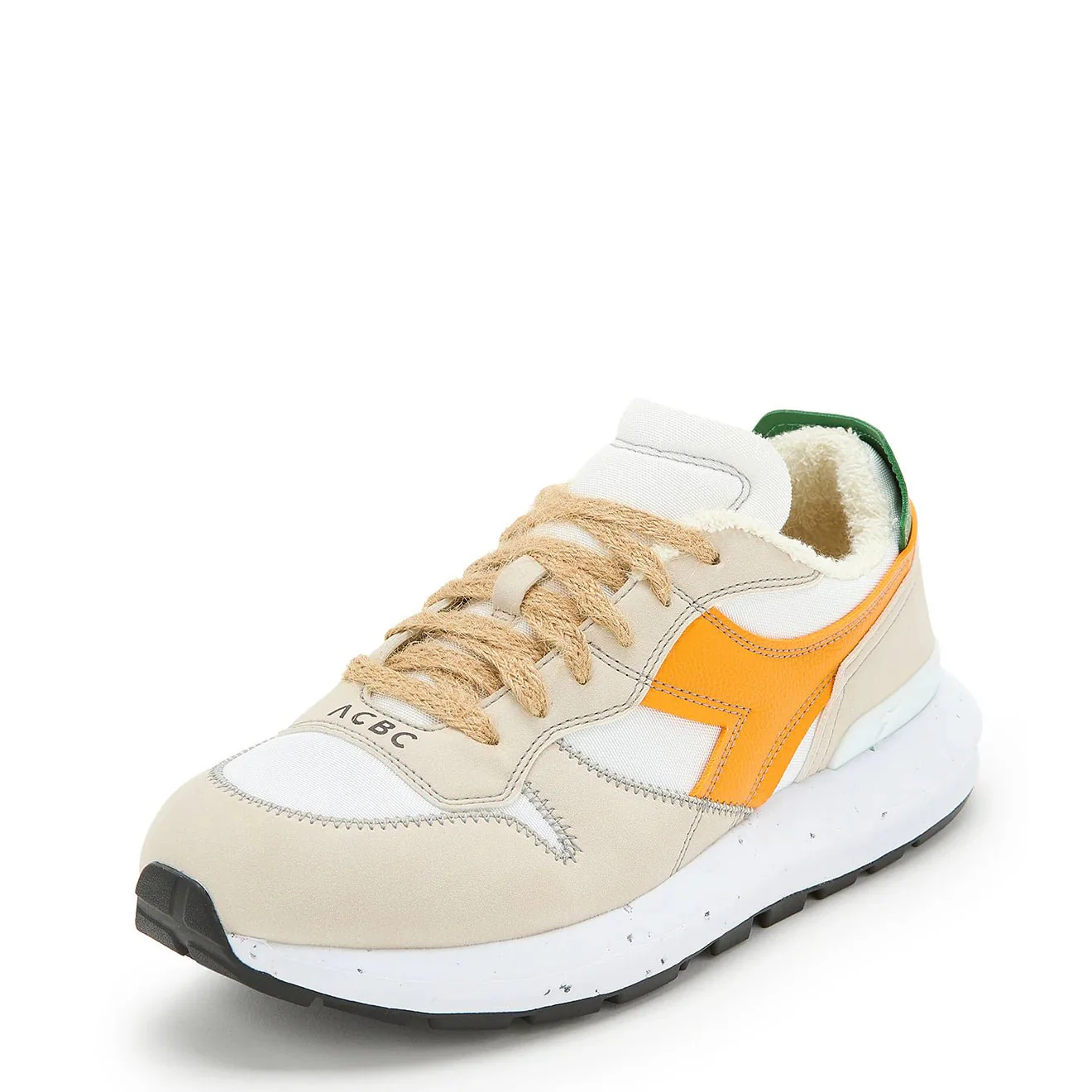 Diadora Women Kmaro 42 ACBC Trainers Super White / Cadmium Yellow - Image 2