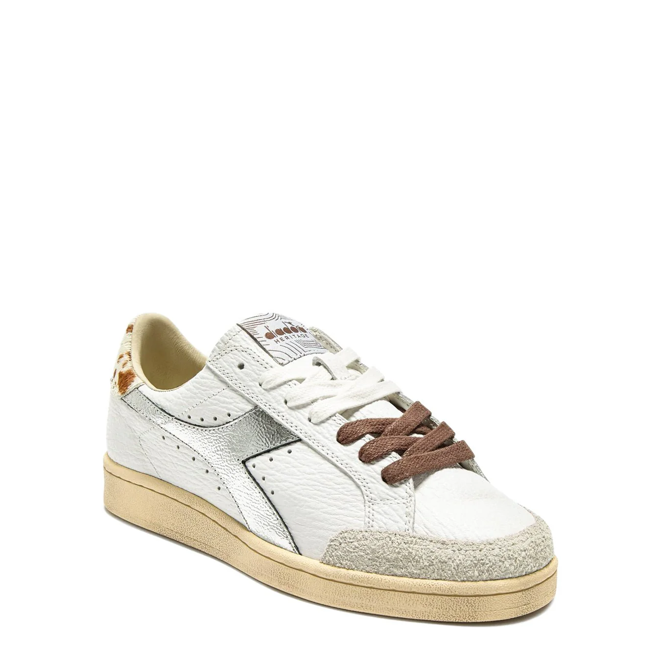 Diadora Womens Prestige Safari Wn Trainer White - Image 2