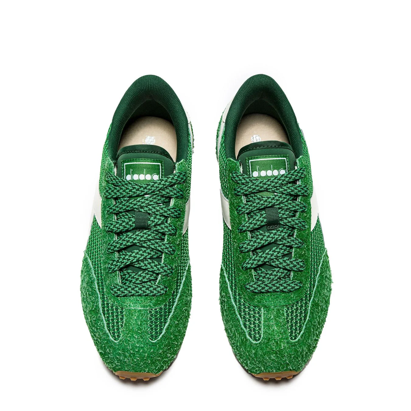 Diadora Womens Rally Trainer Green Peas Cream - Image 3