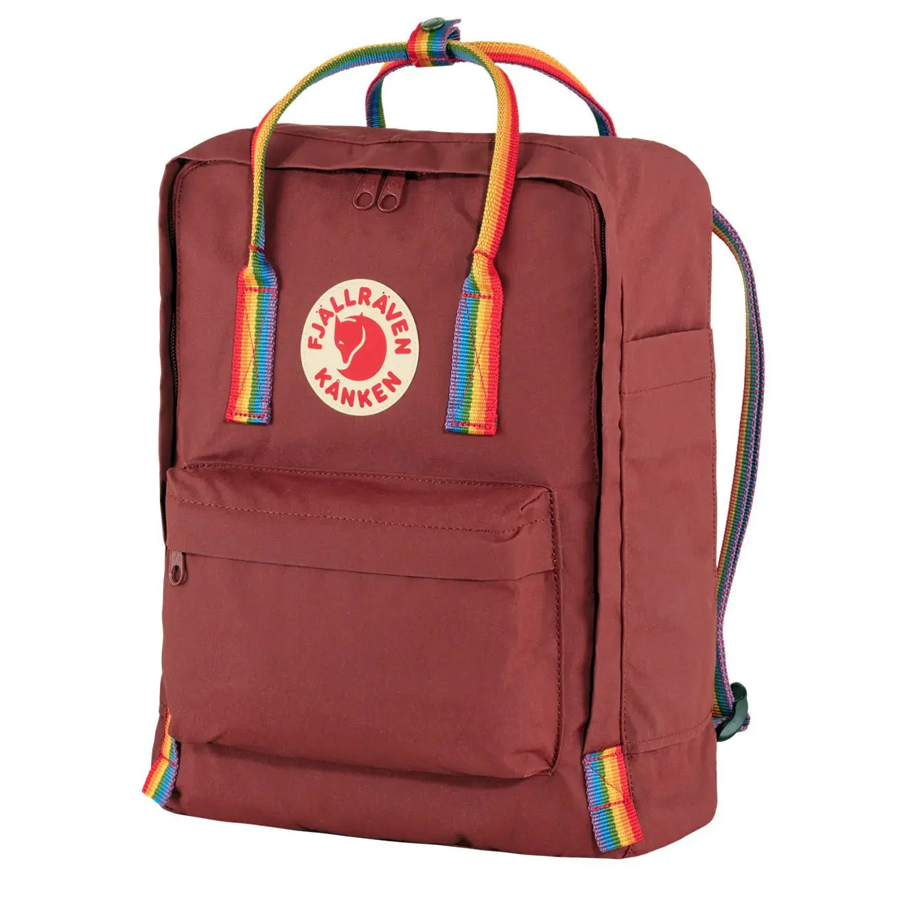 Fjallraven Kanken Classic Backpack Ox Red / Rainbow Pattern - Image 3