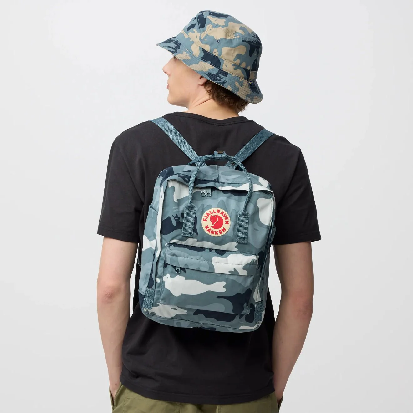 Fjallraven Kanken Graphics Backpack Chalk Rose / Hidden Animals - Image 5
