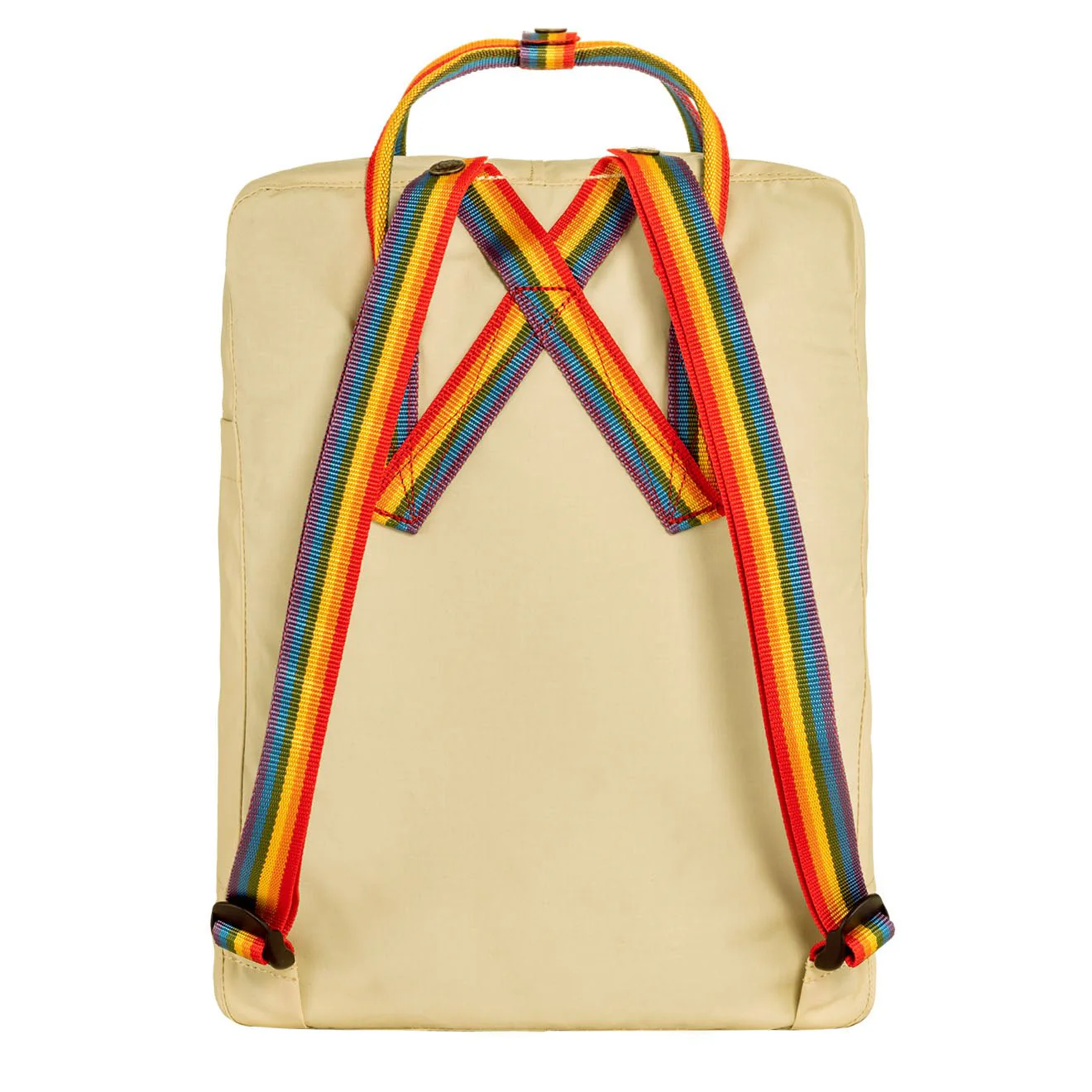 Fjallraven Kanken Rainbow Classic Backpack Light Oak / Rainbow Pattern - Image 3