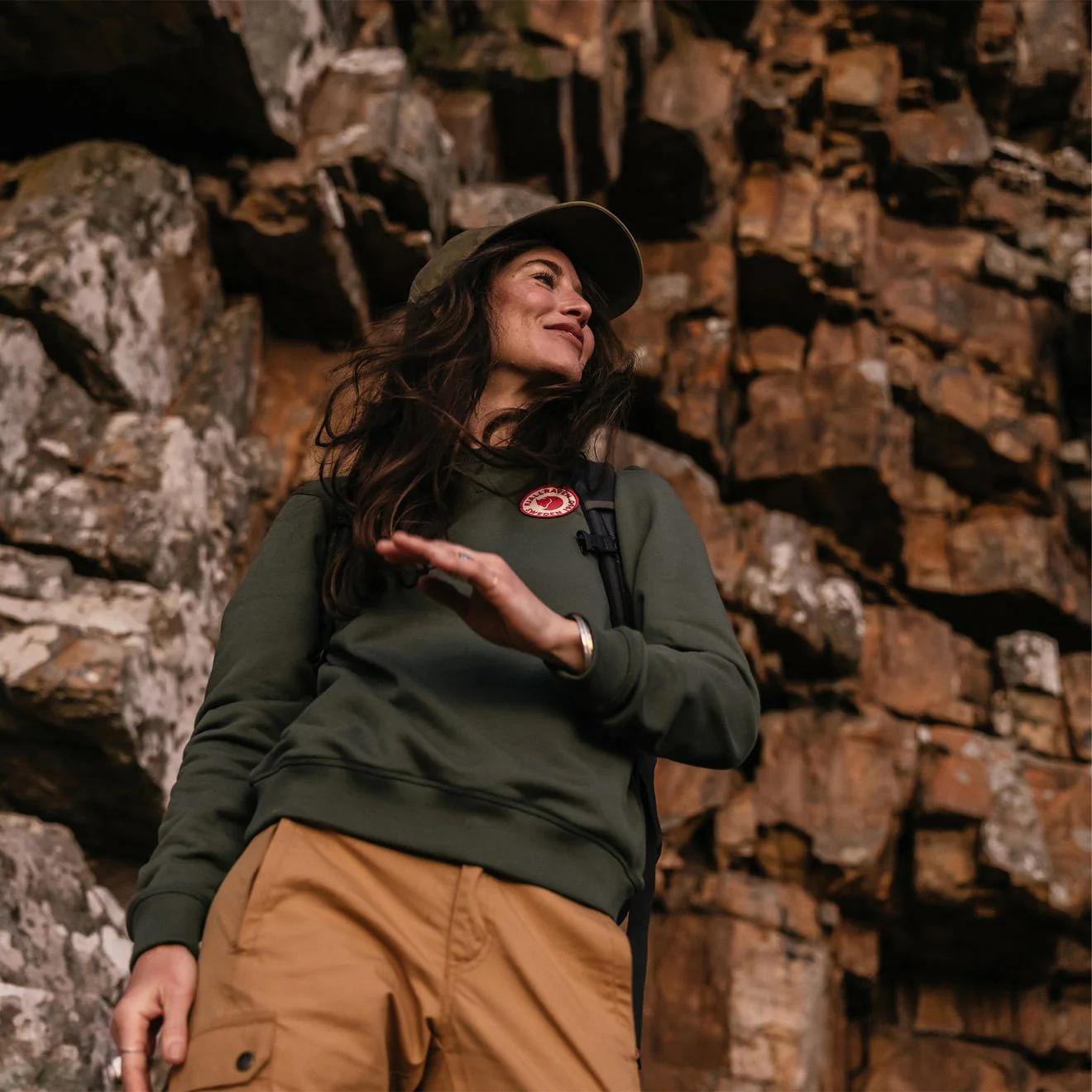 Fjallraven Womens 1960 Logo Badge Sweater Chalk Rose - Image 4