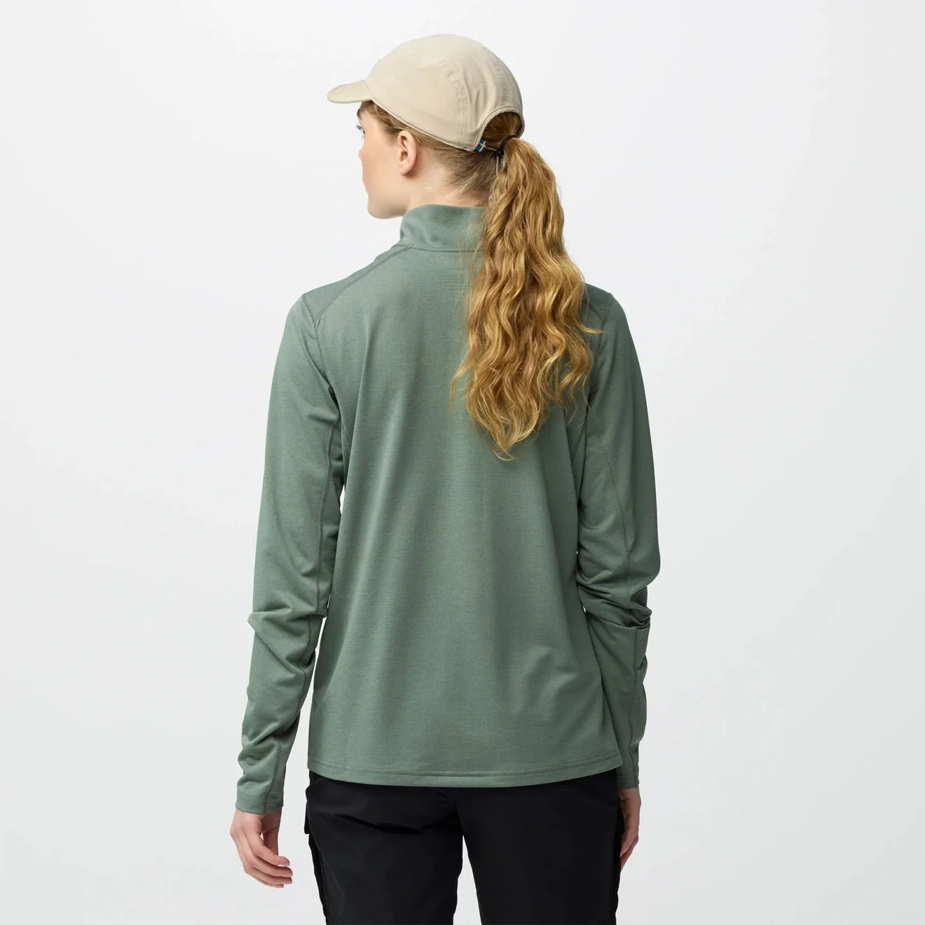 Fjallraven Womens Abisko Day Hike Half Zip Patina Green - Image 5