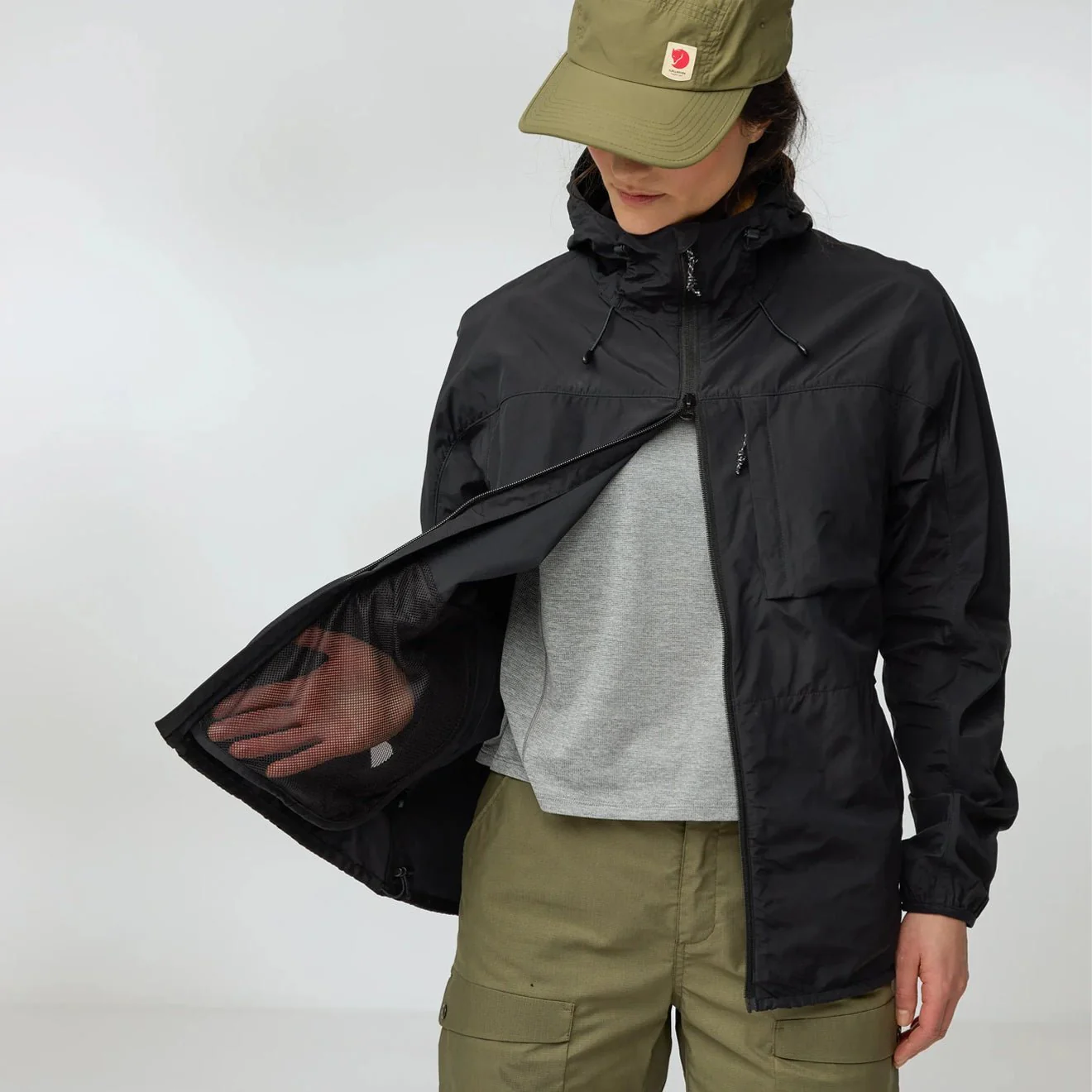 Fjallraven Womens High Coast Wind Jacket Green - Image 5