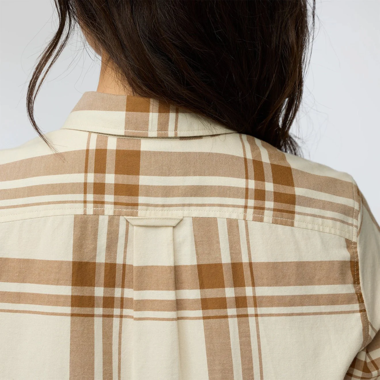 Fjallraven Womens Ovik Lite Flannel Shirt Chalk White / Fossil - Image 6
