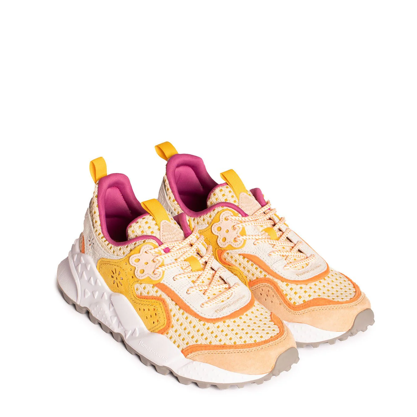 Flower Mountain Womens Koetsu Suede Checkered Beige / Ocra - Image 3
