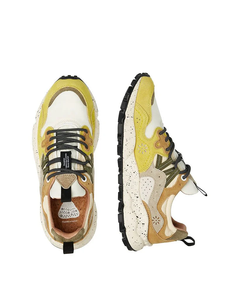 Flower Mountain Womens Yamano 3 Ochre / White / Light Blue - Image 3