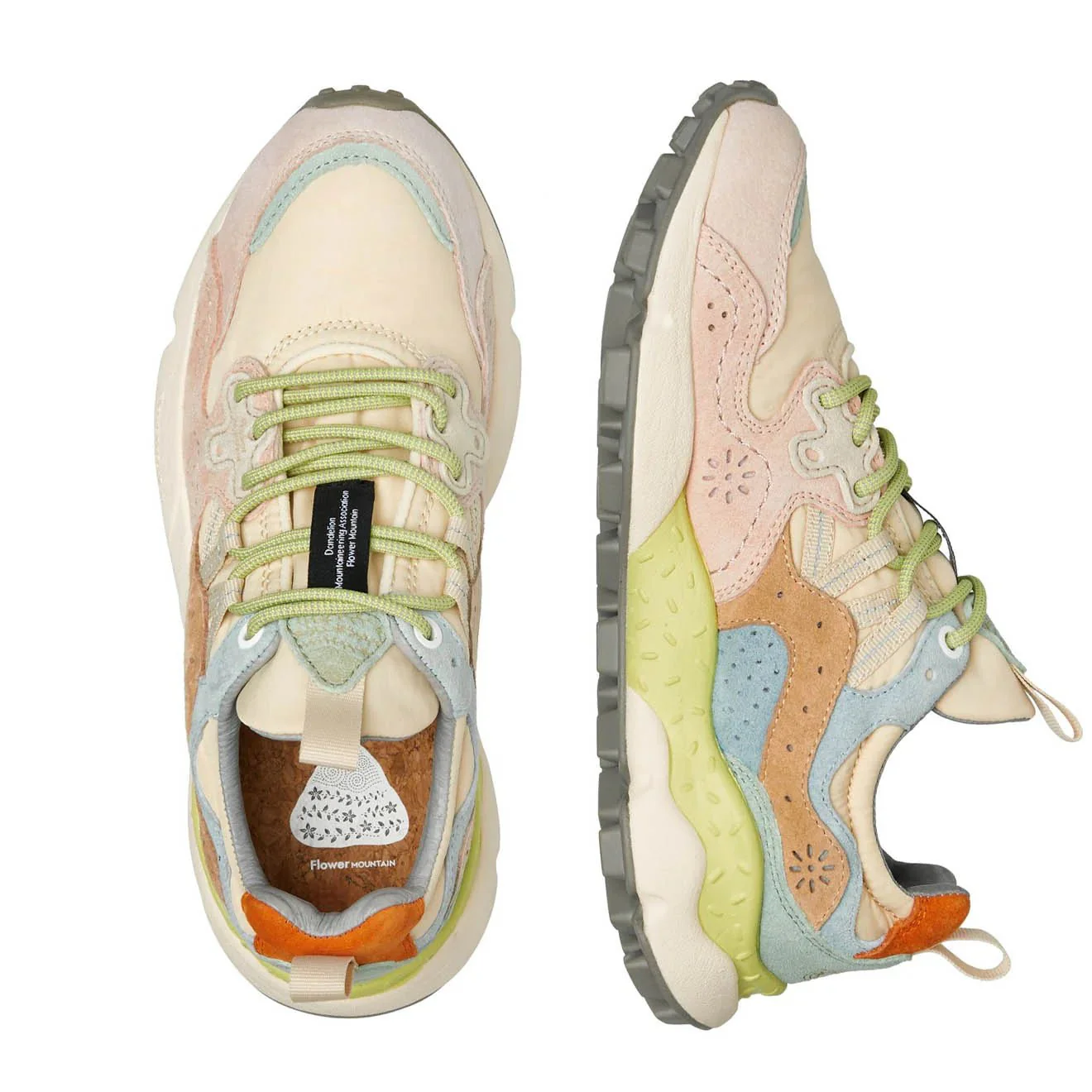 Flower Mountain Womens Yamano 3 Trainers Pink / Beige - Image 4