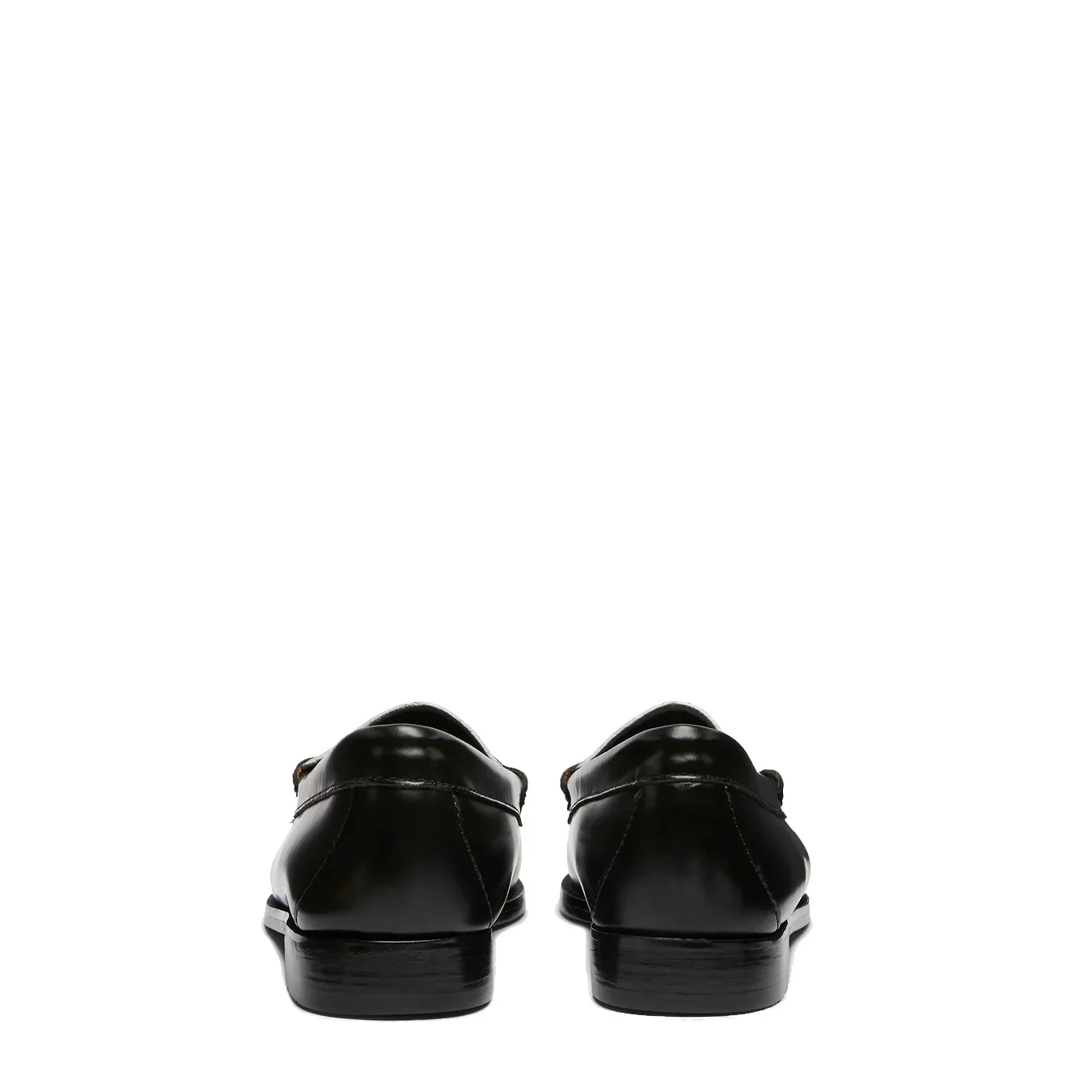 G.H.Bass Womens Bass Weejun Penny Loafer Black & White Leather - Image 2
