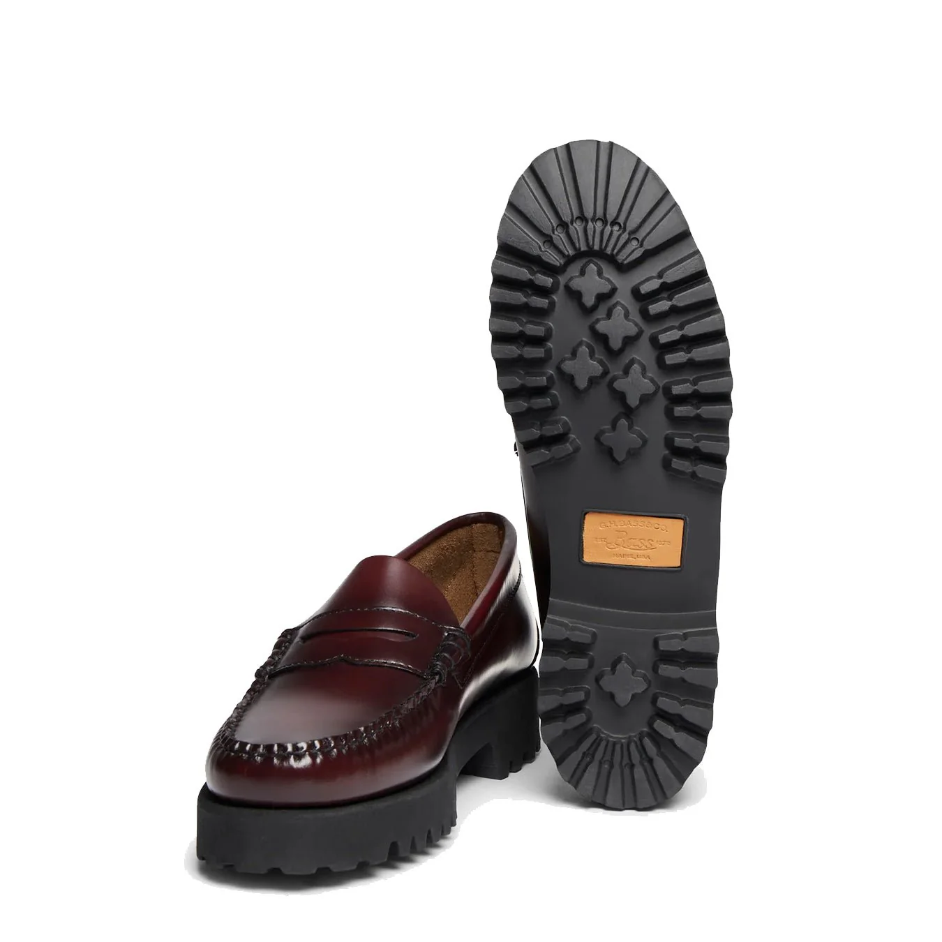G.H.Bass Womens Weejuns 90s Penny Loafers Wine Leather - Image 3