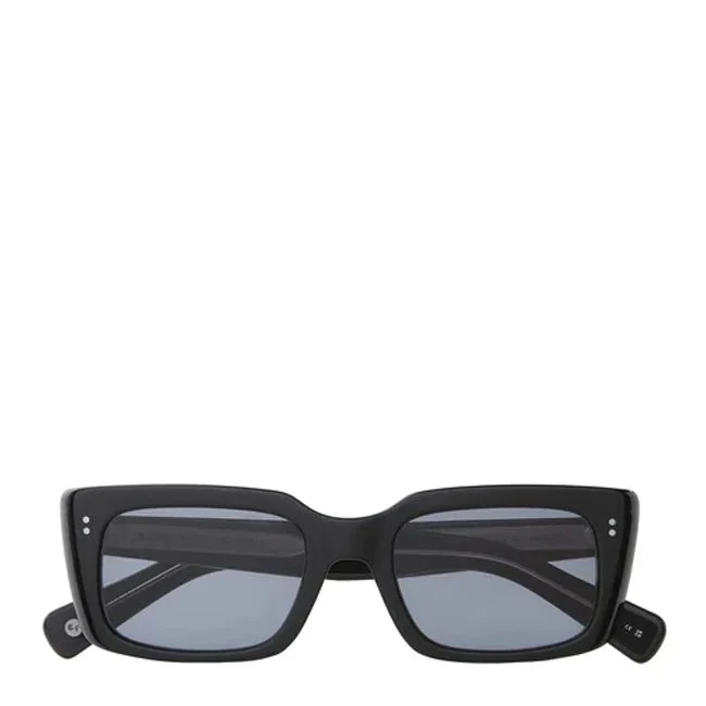 Garrett Leight GL 3030 49 Sunglasses Black/Semi-Flat Navy - Image 2