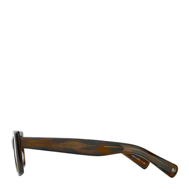 Garrett Leight GL 3030 49 Sunglasses Spotted Brown Shell/Semi-Flat Valley View Green - Image 4