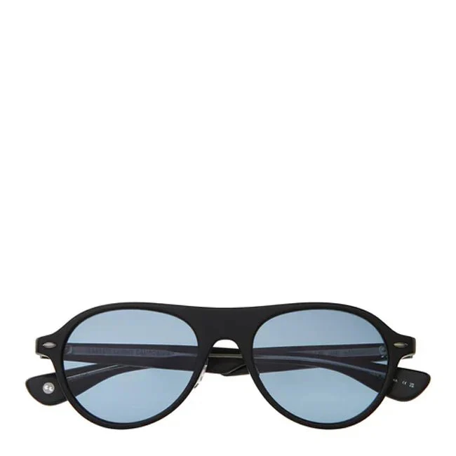 Garrett Leight Lady Eckhart 50 Sunglasses Matte Black/Pacifica - Image 2