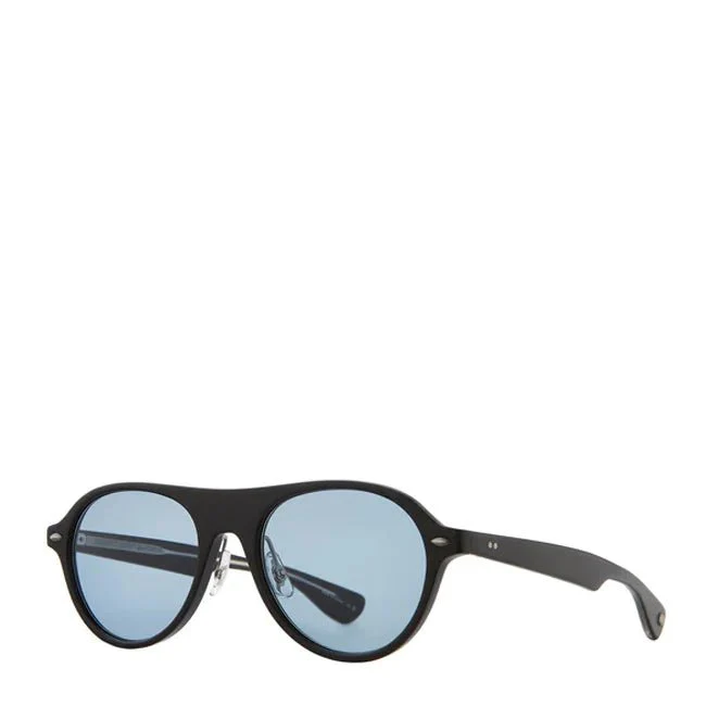 Garrett Leight Lady Eckhart 50 Sunglasses Matte Black/Pacifica - Image 5