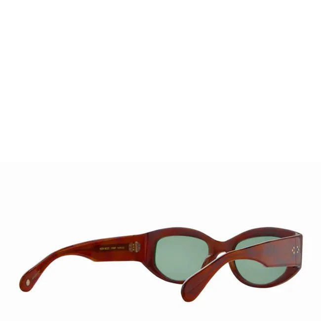 Garrett Leight Retro Biggie 49 Sunglasses Vintage Burnt Tortoise/Veridian - Image 3