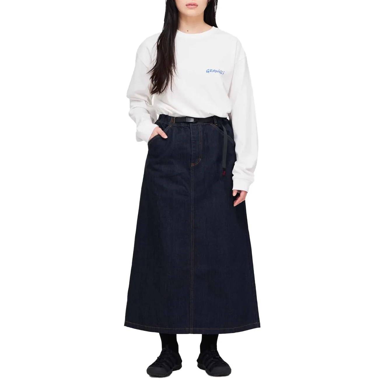 Gramicci Womens Japanese Denim Skirt Indigo - Image 4