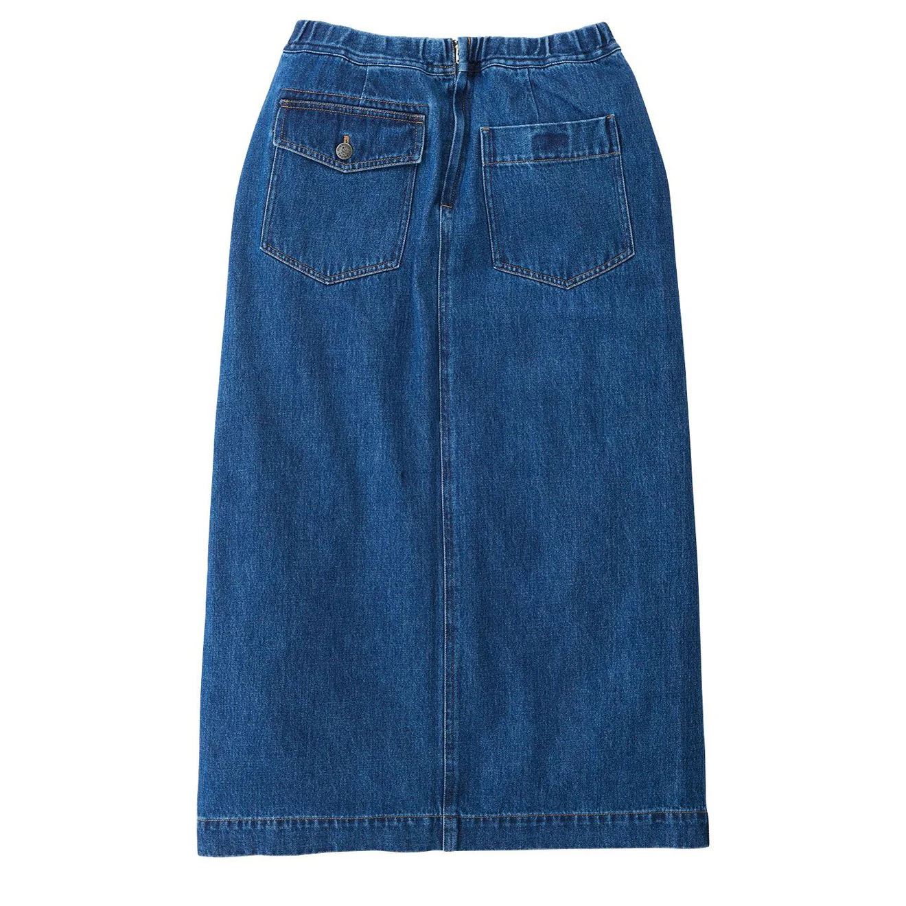 Gramicci Long Denim Skirt Mid Indigo - Image 2